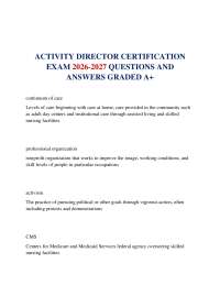 ACTIVITY DIRECTOR CERTIFICATION EXAM 2026-2027 QUESTIONS AND ANSWERS GRADED A+