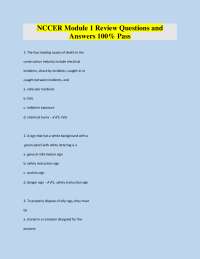 NCCER Module 1 Review Questions and Answers 100% Pass 2026