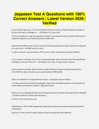 Jeppesen Test A Questions with 100% Correct Answers | Latest Version 2026 | Verified
