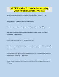 NCCER Module 5 Introduction to cooling Questions and Answers 100% Pass 2026
