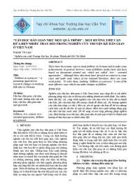 VHDG như một quá trình