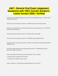 A&P - General Oral Exam (Jeppesen) Questions with 100% Correct Answers | Latest 2026