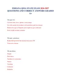 INDIANA QMA STATE EXAM 2026-2027 QUESTIONS AND CORRECT ANSWERS GRADED A+