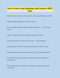 Nccer review exam Questions and Answers 100% Pass