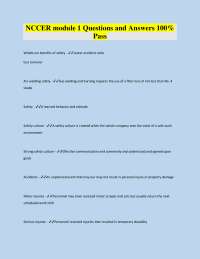NCCER Module 1 (Basic Safety) Questions and Answers 100% Pass 2026
