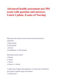 Advanced health assessment nur 504 exam with question and answers, Latest Update, Exams of