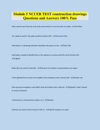 Module 5 NCCER TEST construction drawings Questions and Answers 100% Pass 2026