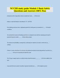 NCCER study guide Module 1 Basic Safety Questions and Answers 100% Pass 2026