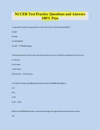 NCCER Test Practice Questions and Answers 100% Pass