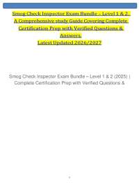 Smog Check Inspector Exam Bundle – Level 1& 2.A Comprehensive study Guide CoveringComplete