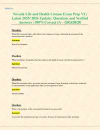 Nevada Life and Health License Exam Prep V2 | Latest 2025/ 2026 Update | Q & A