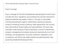 Illinois Residential Leasing Agent License – Comprehensive Study Guide and Practice Review