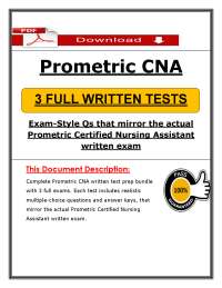 Prometric CNA Written Tests (PDF) | (2026/2027) Nursing Assistant Exam | CNA