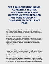 CEA Exam Practice Questions and Answers with Rationales Comprehensive Study Guide