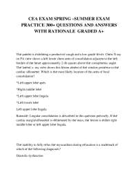 CEA Exam Practice Questions and Answers with Rationales