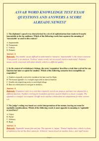ASVAB Word Knowledge: 150 Exam Q&As