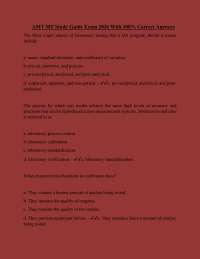 AMT Certification Exam Hematology/Coagulation Exam 2026 With 100% Correct Answers