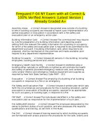 Fireguard F-04 NY Exam with all Correct & 100% Verified Answers |Latest Version |Already G