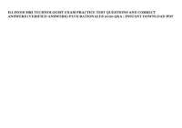 ILLINOIS MRI TECHNOLOGIST EXAM PRACTICE TEST QUESTIONS AND CORRECT ANSWERS (VERIFIED ANSWE