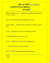 HEALTHY LIFESTYLE HOSA EXAM LATEST
