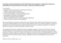 ILLINOIS COURT REPORTER EXAM QUESTIONS AND CORRECT ANSWERS (VERIFIED ANSWERS) PLUS RATIONA