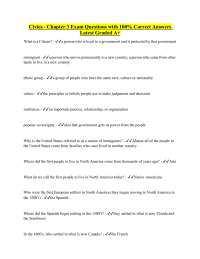Civics - Chapter 3 Exam Questions with 100% Correct Answers Latest Graded A+