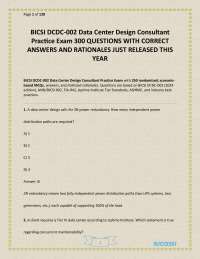 BICSI DCDC-002 Data Center Design Consultant Practice Exam Study Guide Comprehensive prep