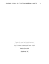 Social Class and Inequality in the United States: Causes, Personal Experiences, and Confli