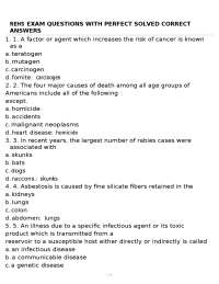 REHS EXAM QUESTIONS WITH PERFECT SOLVED CORRECT ANSWERS
