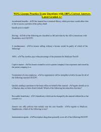 WFG License Practice Exam Questions with 100% Correct Answers Latest Graded A+