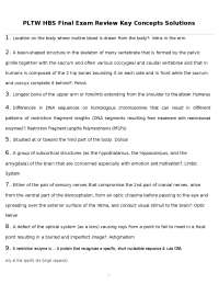 PLTW HBS Final Exam Review Key Concepts Solutions