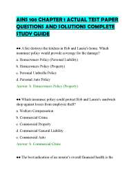 AINS 103 CHAPTER 1 ACTUAL TEST PAPER QUESTIONS AND SOLUTIONS COMPLETE STUDY GUIDE