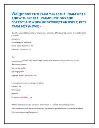Walgreens PTCB Exam 2026: Questions & Answers