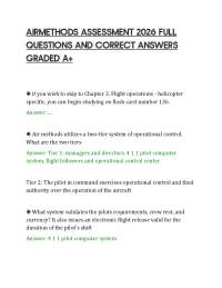 AIRMETHODS ASSESSMENT 2026 FULL QUESTIONS AND CORRECT ANSWERS GRADED A+
