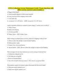 CWEA Collections System Maintenance Grade 3 Exam Questions with 100% Correct Answers Lates