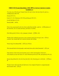 NBST 515 Exam Questions with 100% Correct Answers Latest Graded A+