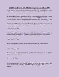 IMDP Exam Questions with 100% Correct Answers Latest Graded A+