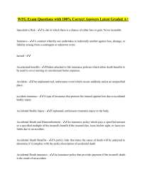 WFG Exam Questions with 100% Correct Answers Latest Graded A+