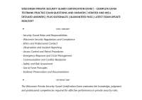 WISCONSIN PRIVATE SECURITY GUARD CERTIFICATION EXAM | – COMPLETE EXAM TESTBANK PRACTICE