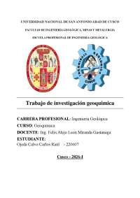 geoquimica y glosario