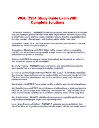 WGU C234 Study Guide Exam With Complete Solutions.