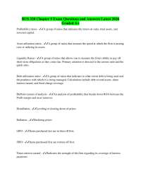 BUS 320 Chapter 5 Exam Questions and Answers Latest 2026 Graded A+