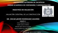 Valuacion catastral normativa