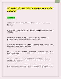AO unit 1-3 test practice questions with answers