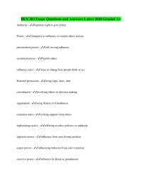 BUS 303 Exam Questions and Answers Latest 2026 Graded A+