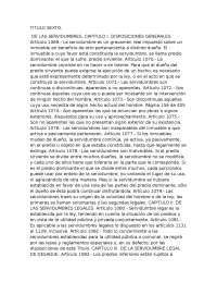 Título sexto servidumbres Zacatecas