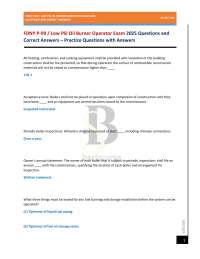 FDNY P-99 / Low PSI Oil Burner Operator Exam 2025 Questions and Correct Answers – Practice