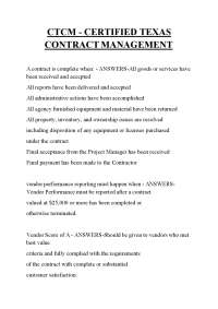 CTCM - CERTIFIED TEXAS CONTRACT MANAGEMENT