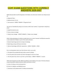 CCHT EXAM QUESTIONS WITH CORRECT ANSWERS 2026-2027