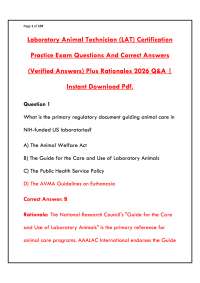 ANIMAL TECHNICIAN CERTIFICATION GUIDE: TRAINING, SKILLS & CAREER PATH (ALAT, LAT, LATG)